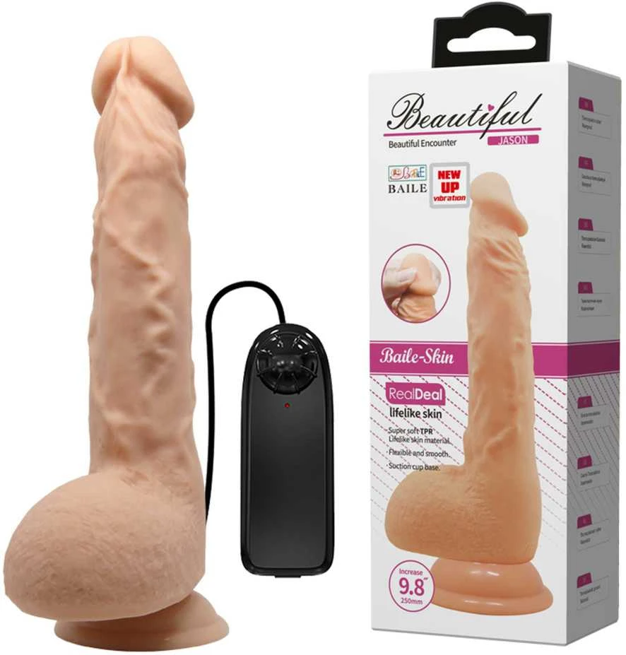 Baile Vibrators LYBAILE Top sex Toy Penis Dldo 25 cm with vibro Flesh