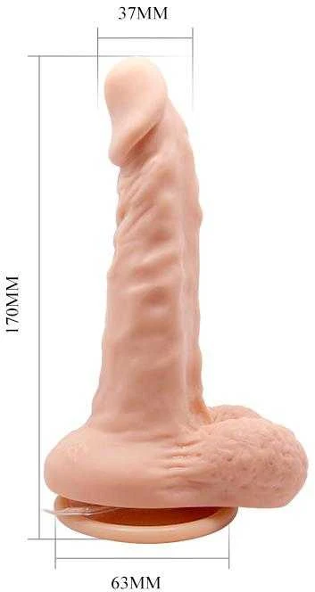 BAILE Varpos su sėklidės vibruojantis dildo siurbtukas stiprus