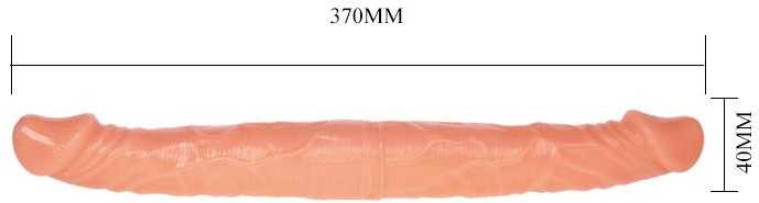 BAILE Dvigubo įsiskverbimo ilga dildo sekso varpa 37cm