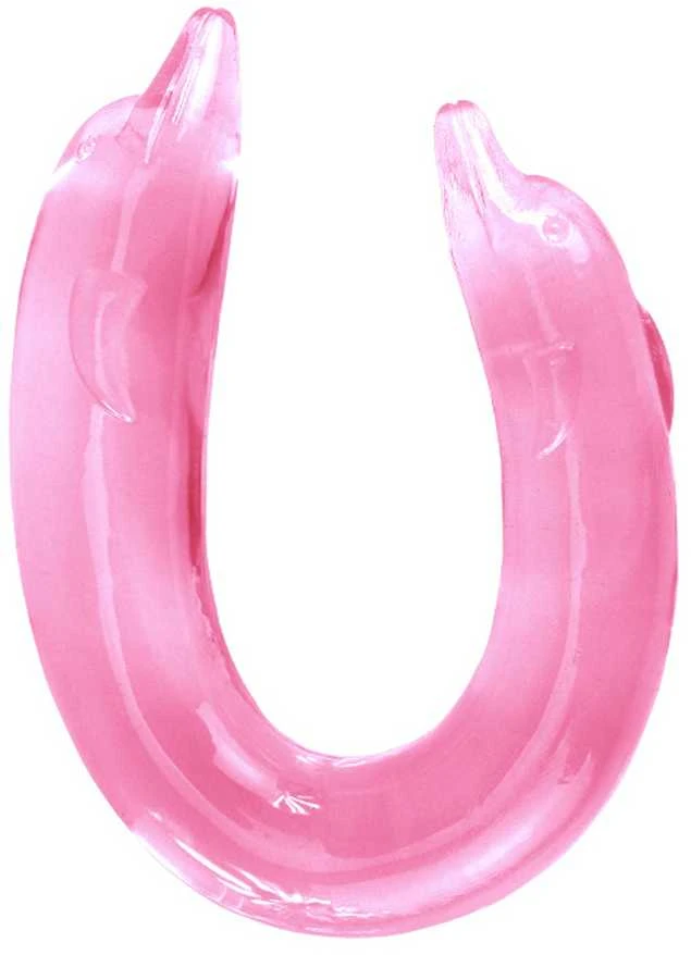 BAILE Dvigubas dildo su delfinų antgaliu 30,5 cm