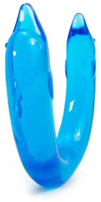 BAILE Dvigubas dildo su delfinų antgaliu 30,5 cm
