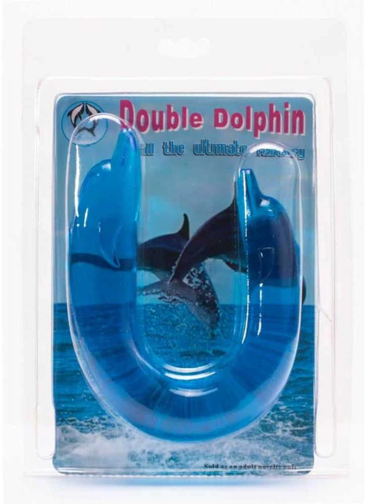 BAILE Dvigubas dildo su delfinų antgaliu 30,5 cm