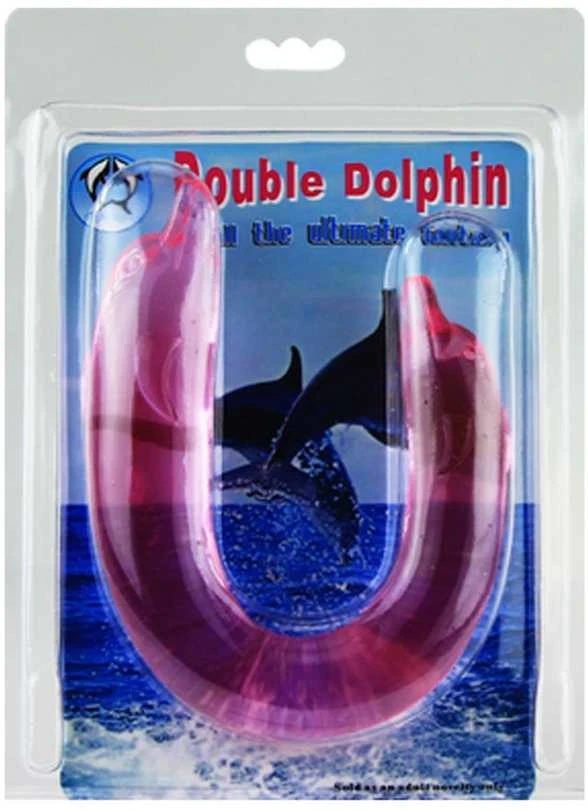 BAILE Dvigubas dildo su delfinų antgaliu 30,5 cm