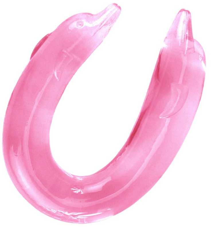 BAILE Dvigubas dildo su delfinų antgaliu 30,5 cm