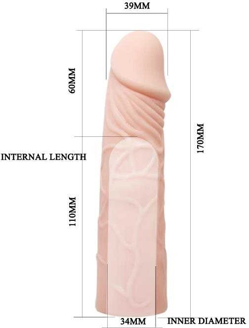 LYBAILE Penis Sleeve I Flesh 6 colių