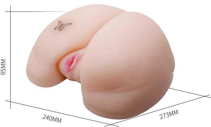 BAILE -REALISTIC VAGINA AND ASS, Vibration Rotation Šildymo funkcija Sekso pokalbis