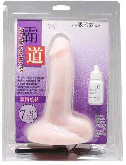 Baile Vibrators BAILE Realistinis silikoninis dildė su vibraciniu peniu