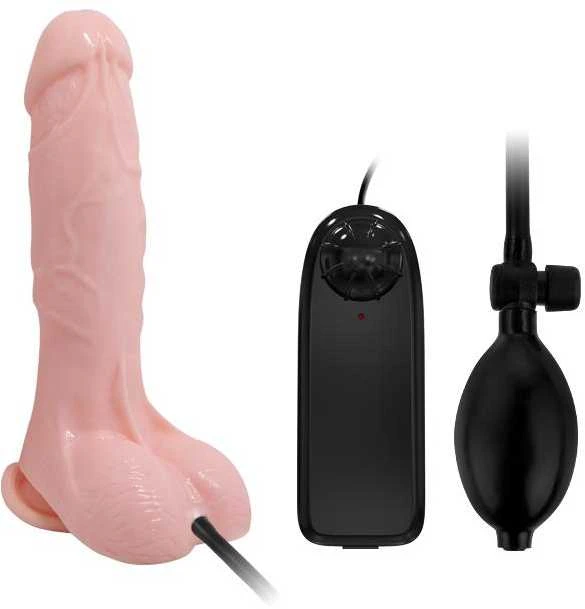 LYBAILE pripučiama dildo vibruojanti TPR medžiaga, minkšta 18,8 cm