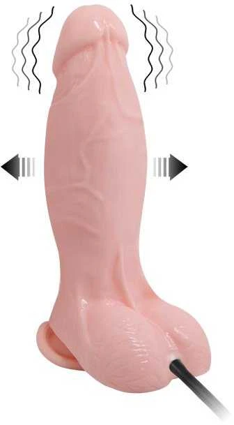 LYBAILE pripučiama dildo vibruojanti TPR medžiaga, minkšta 18,8 cm