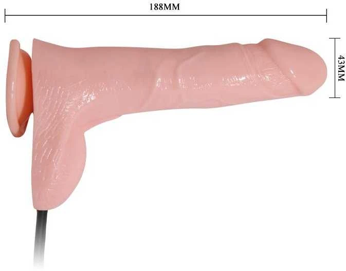 LYBAILE pripučiama dildo vibruojanti TPR medžiaga, minkšta 18,8 cm