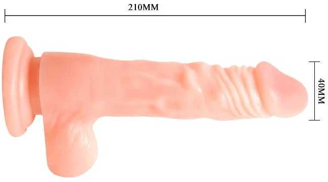 Baile Vibrators BAILE Realistiškas styguotas dildo su vibruojančiu antgaliu