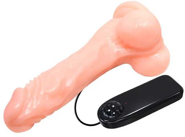 Baile Vibrators BAILE Realistiškas styguotas dildo su vibruojančiu antgaliu