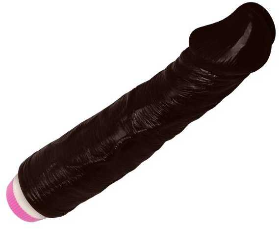 Baile Vibrators BAILE Realistiškas juodas penio vibratorius natūralus 23 cm