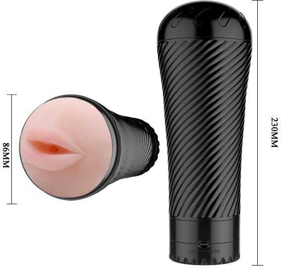 BAILE Realistiškas cyberskin burnos masturbatorius vibruoja