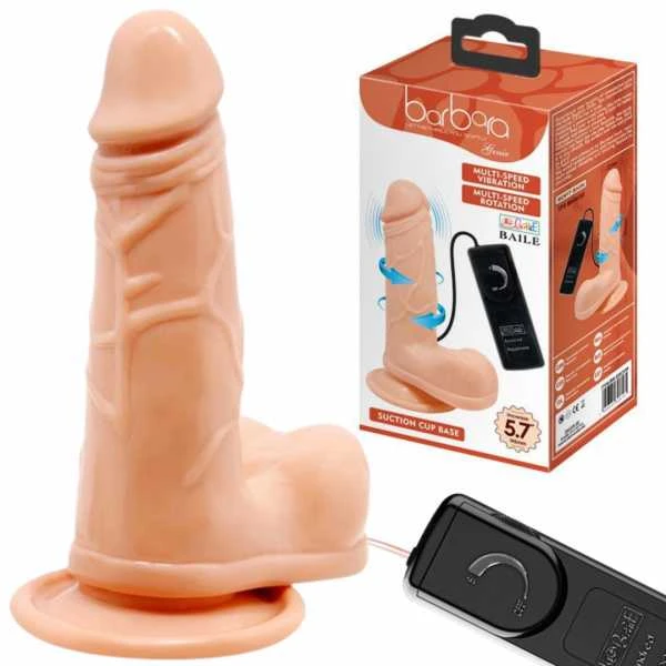 LYBAILE Barbara Vibe Rotate, siurbtuko vibratorius 14,5 cm Minkštimas
