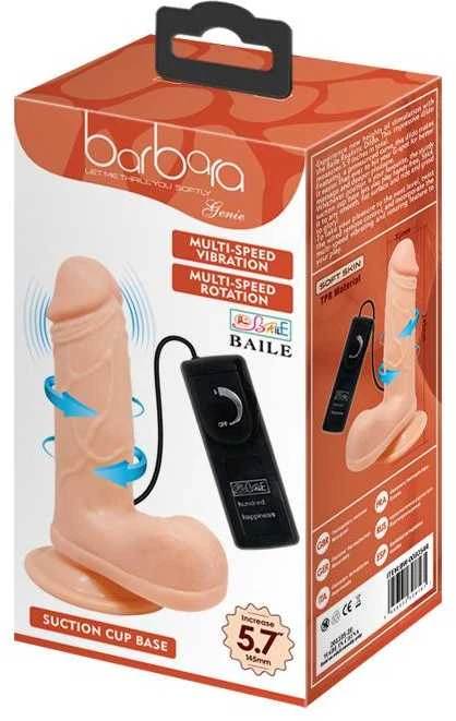LYBAILE Barbara Vibe Rotate, siurbtuko vibratorius 14,5 cm Minkštimas