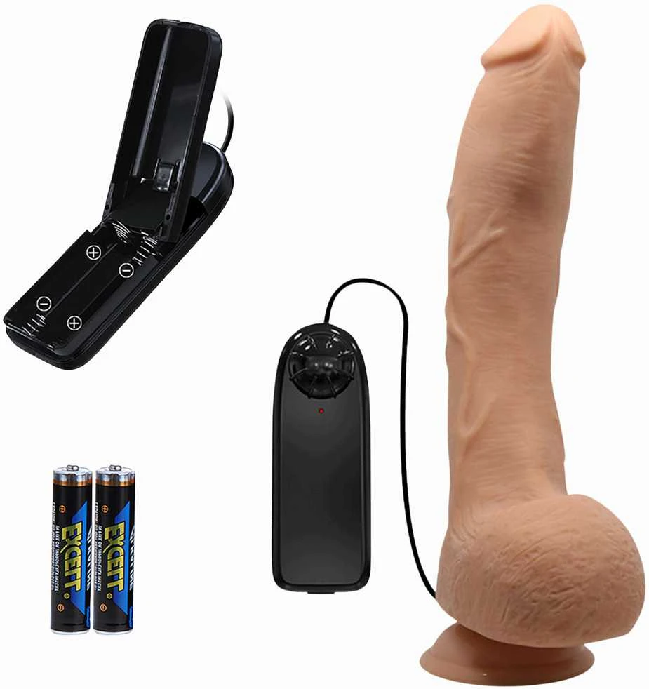 LYBAILE Top sex Toy Penis Dldo with Vibro 26 cm Flesh