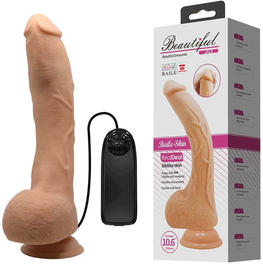 LYBAILE Top sex Toy Penis Dldo with Vibro 26 cm Flesh