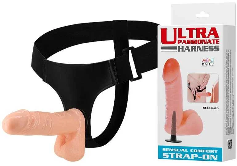 BAILE Harness dildo dirželis lesbietės varpos narys 17cm