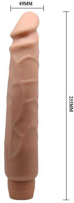BAILE Realistinis vibratorius natūralus storas penis 22 cm