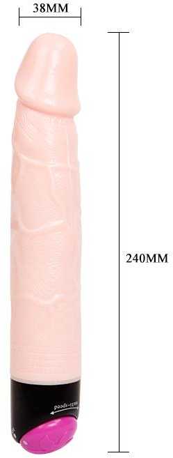 BAILE Realistinis vibratorius penis natūralus narys 23cm