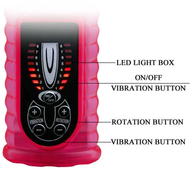 BAILE Vibrator su rotacinis klitorio masažuoklis 25cm 8 režimai
