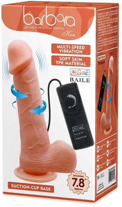 BAILE Vibruojanti dildo ir dirbtinis penis su nuotolinio valdymo pulteliu