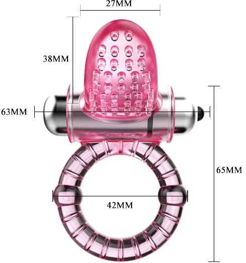 LYBAILE Cock Ring,10 Functions vibe, Rožinė