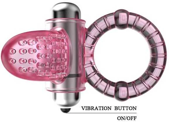 LYBAILE Cock Ring,10 Functions vibe, Rožinė