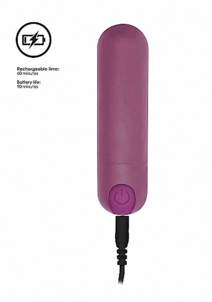 Shots Be Good Tonight 10 Speed Rechargeable Bullet - Violetinė