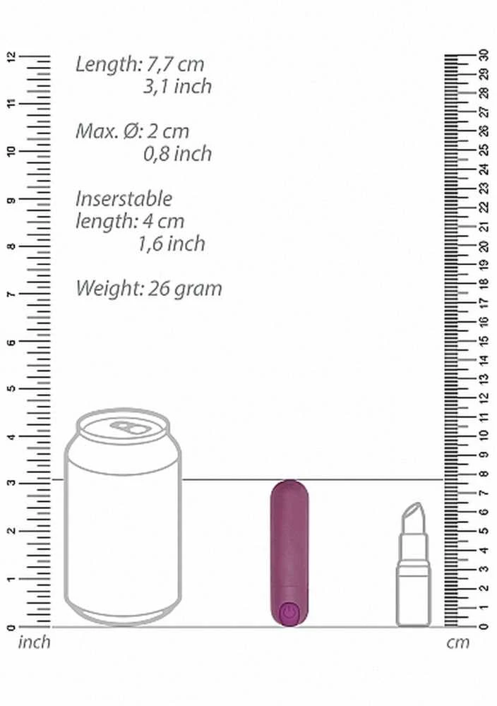 Shots Be Good Tonight 10 Speed Rechargeable Bullet - Violetinė