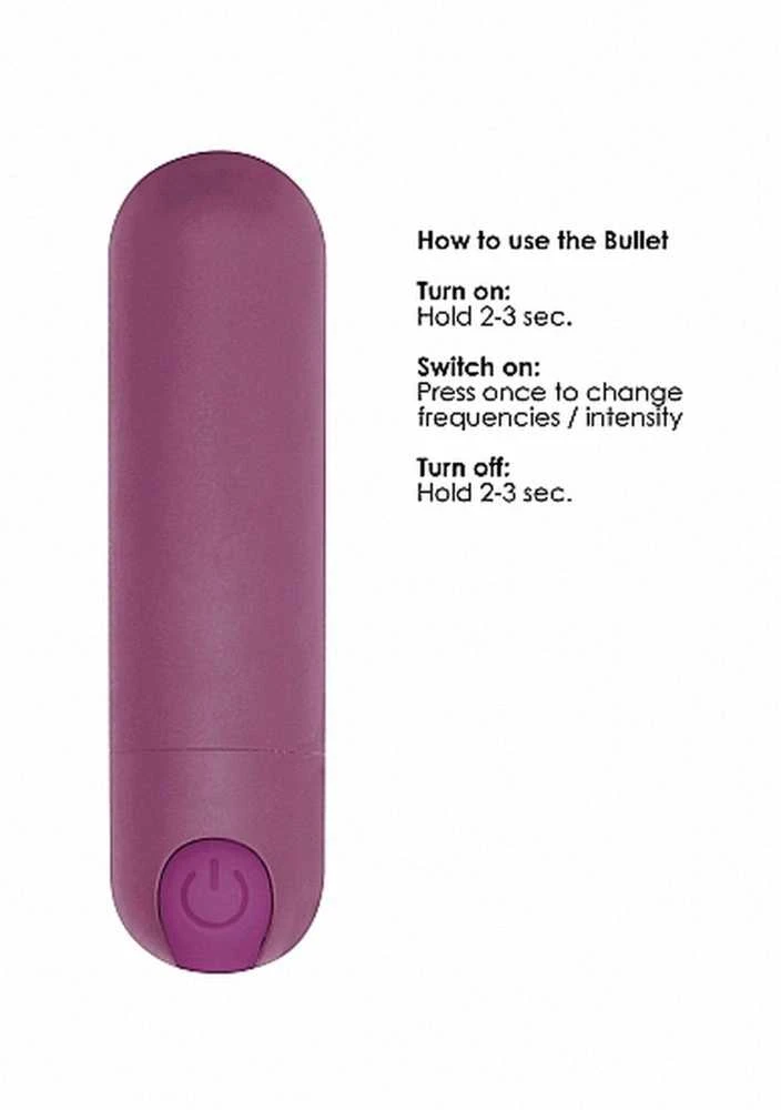 Shots Be Good Tonight 10 Speed Rechargeable Bullet - Violetinė