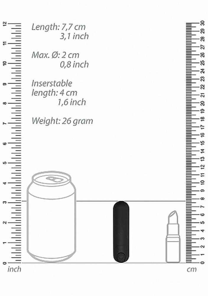 Shots Be Good Tonight Mini vibratorius, mažas klitorio masažuoklis, 10 režimų, 7cm