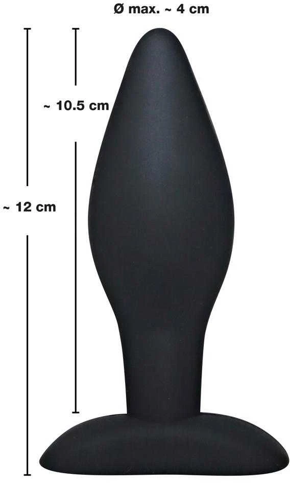 Black Velvets Juodas Velvets Large Plug