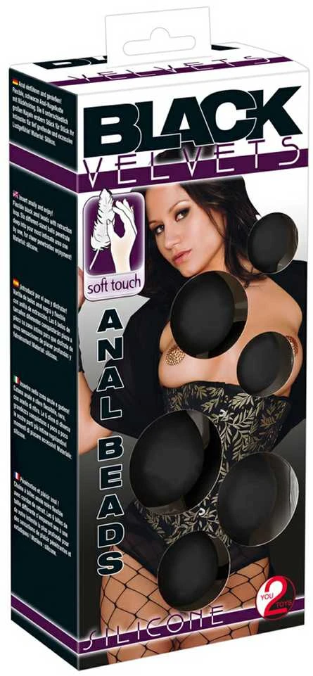 Black Velvets Juodas Velvets Anal Beads