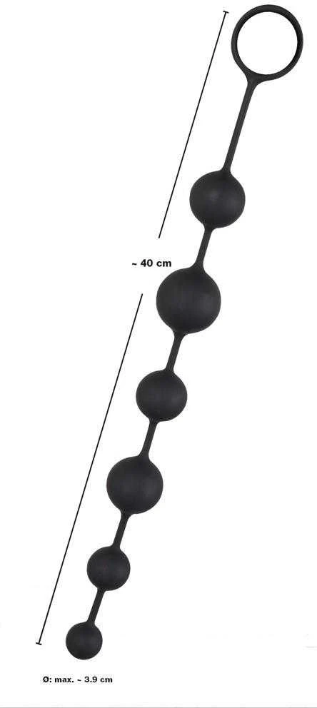 Black Velvets Juodas Velvets Anal Beads