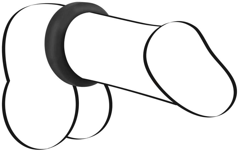 Black Velvets Juodas Velvets Cock Ring 3.2 cm