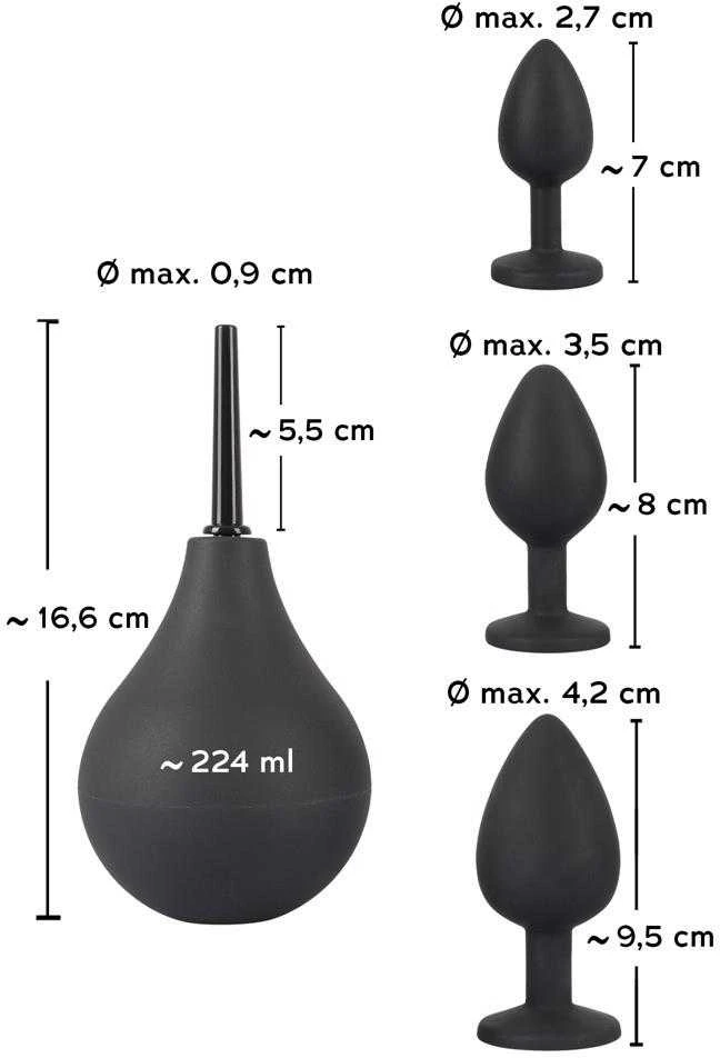 Black Velvets Juodas Velvets Anal Kit