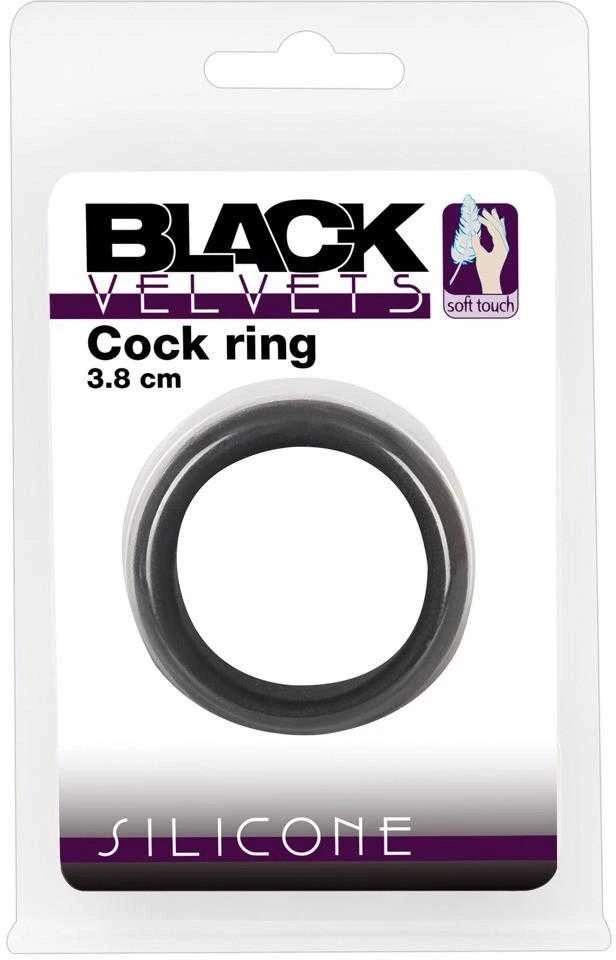 Black Velvets Juodas Velvets Cock Ring 3.8 cm