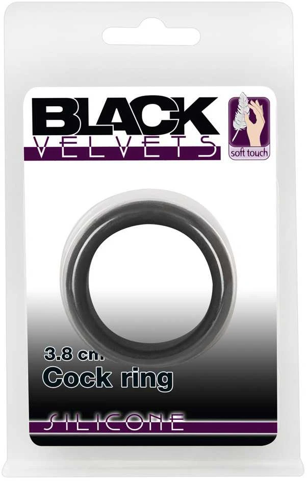 Black Velvets Juodas Velvets Cock Ring 3.8 cm