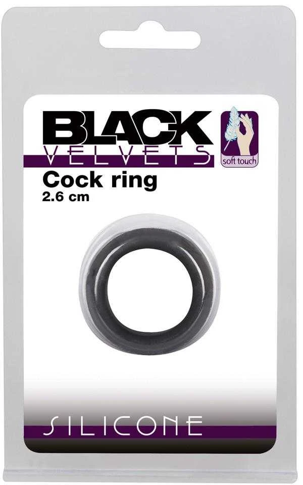 Black Velvets Juodas Velvets Cock Ring 2.6 cm