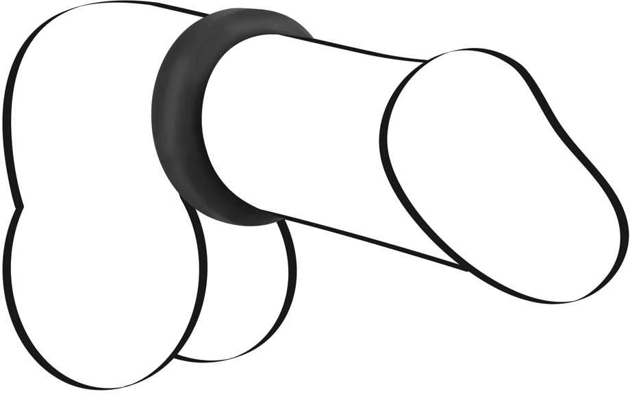 Black Velvets Juodas Velvets Cock Ring 2.6 cm