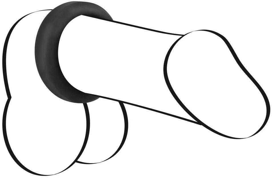 Black Velvets Juodas Velvets Cock Ring 3.8 cm