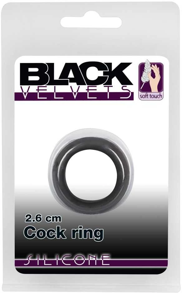 Black Velvets Juodas Velvets Cock Ring 2.6 cm