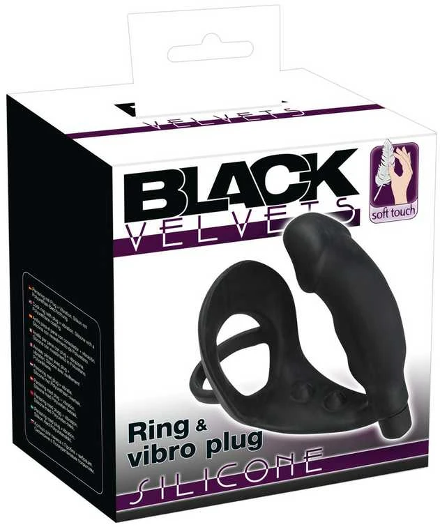 Black Velvets Vibruojantis silikoninis kištukas