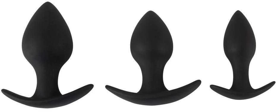 Black Velvets analinių kamščių rinkinys iš trijų dydžių