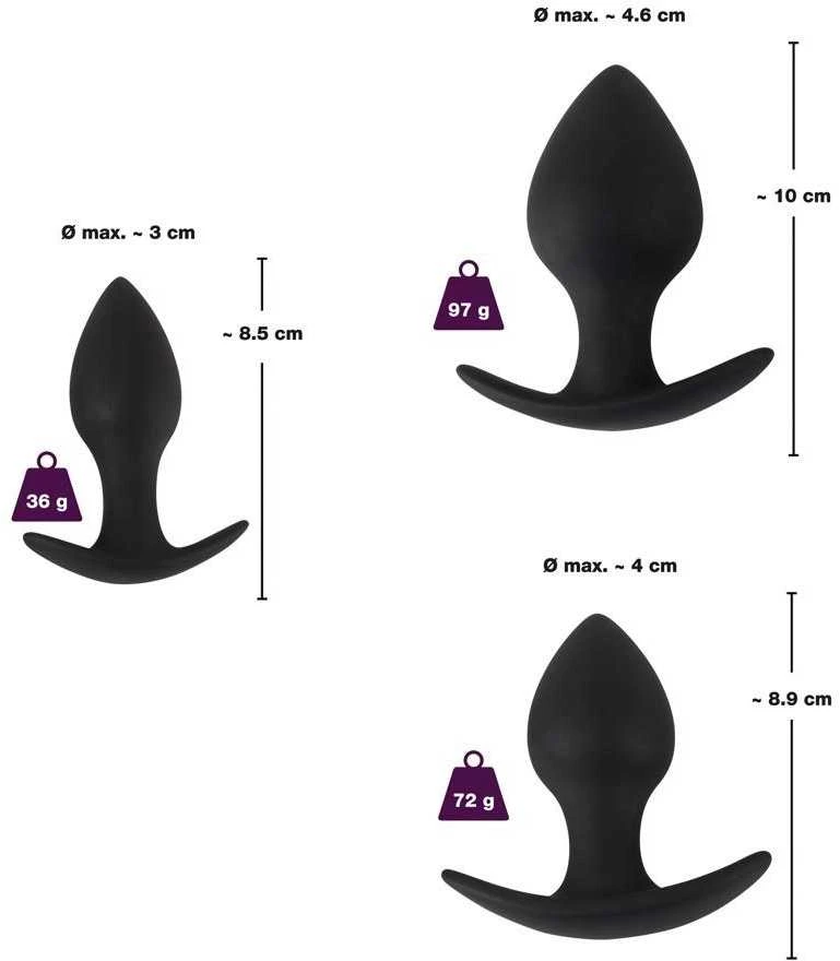 Black Velvets Juodas Velvets Anal trainer set