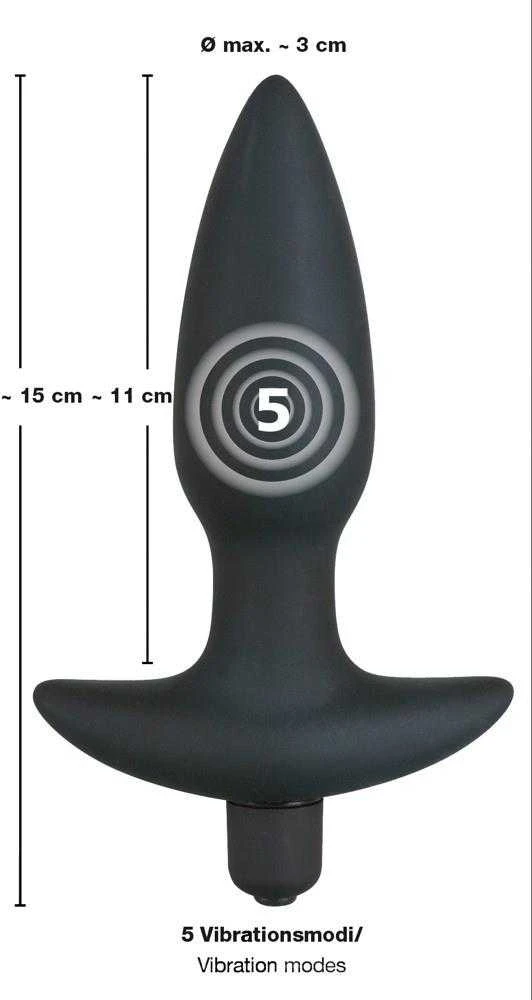 Black Velvets Juodas Velvet Vibr.Medium Plug