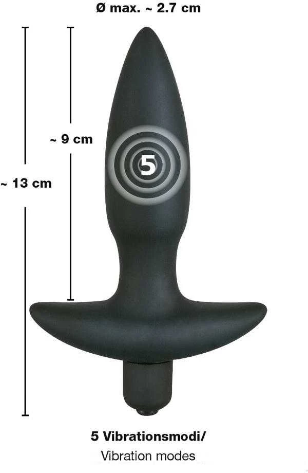 Black Velvets Juodas Velvets Vibr. Small Plug