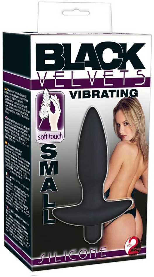 Black Velvets mažo dydžio vibracinis analinis kamštis